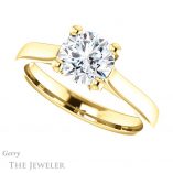 Round Cut Forever One Moissanite Engagement Ring #GTJ948-round-fo-y 5 Round Cut Forever One Moissanite Engagement Ring #GTJ948-round-fo-y