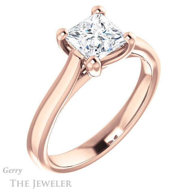 Princess Cut Forever One Moissanite Engagement Ring #GTJ948-square-fo-r 4 Princess Cut Forever One Moissanite Engagement Ring #GTJ948-square-fo-r