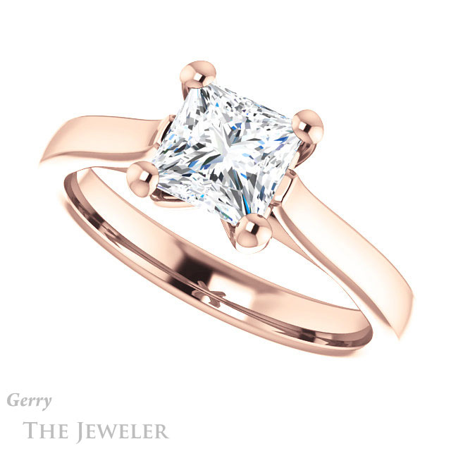 Princess Cut Forever One Moissanite Engagement Ring #GTJ948-square-fo-r 5 Princess Cut Forever One Moissanite Engagement Ring #GTJ948-square-fo-r