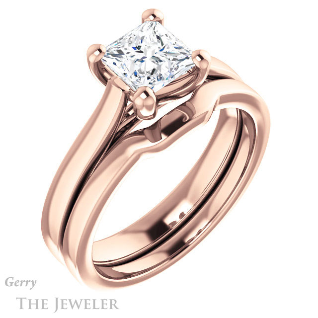 Princess Cut Forever One Moissanite Engagement Ring #GTJ948-square-fo-r 6 Princess Cut Forever One Moissanite Engagement Ring #GTJ948-square-fo-r