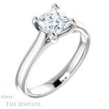 Princess Cut Forever One Moissanite Engagement Ring #GTJ948-square-fo-w 4 Princess Cut Forever One Moissanite Engagement Ring #GTJ948-square-fo-w