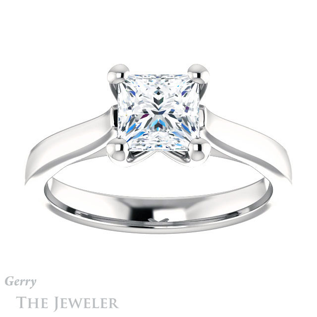 Princess Cut Forever One Moissanite Engagement Ring #GTJ948-square-fo-w 1 Princess Cut Forever One Moissanite Engagement Ring #GTJ948-square-fo-w