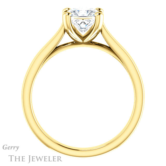 Princess Cut Forever One Moissanite Engagement Ring #GTJ948-square-fo-y