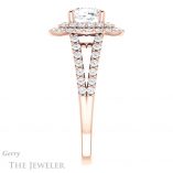 Cushion Cut Forever One Moissanite Engagement Ring #GTJ949-cushion-fo-r