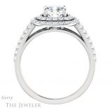 Cushion Cut Forever One Moissanite Engagement Ring #GTJ949-cushion-fo-w