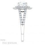 Cushion Cut Forever One Moissanite Engagement Ring #GTJ949-cushion-fo-w