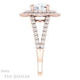 Oval Shaped Forever One Moissanite Engagement Ring #GTJ949-oval-fo-r 3 Oval Shaped Forever One Moissanite Engagement Ring #GTJ949-oval-fo-r