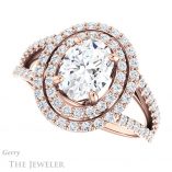 Oval Shaped Forever One Moissanite Engagement Ring #GTJ949-oval-fo-r 5 Oval Shaped Forever One Moissanite Engagement Ring #GTJ949-oval-fo-r