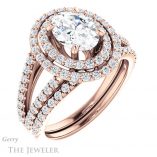 Oval Shaped Forever One Moissanite Engagement Ring #GTJ949-oval-fo-r 6 Oval Shaped Forever One Moissanite Engagement Ring #GTJ949-oval-fo-r