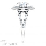 Oval Shaped Forever One Moissanite Engagement Ring #GTJ949-oval-fo-w