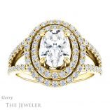 Oval Shaped Forever One Moissanite Engagement Ring #GTJ949-oval-fo-y 1 Oval Shaped Forever One Moissanite Engagement Ring #GTJ949-oval-fo-y