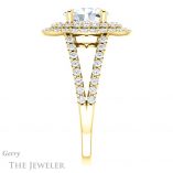 Oval Shaped Forever One Moissanite Engagement Ring #GTJ949-oval-fo-y 3 Oval Shaped Forever One Moissanite Engagement Ring #GTJ949-oval-fo-y