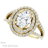Oval Shaped Forever One Moissanite Engagement Ring #GTJ949-oval-fo-y 5 Oval Shaped Forever One Moissanite Engagement Ring #GTJ949-oval-fo-y