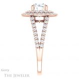 Round Cut Forever One Moissanite Engagement Ring #GTJ949-round-fo-r 3 Round Cut Forever One Moissanite Engagement Ring #GTJ949-round-fo-r