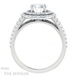 Round Cut Forever One Moissanite Engagement Ring #GTJ949-round-fo-w 2 Round Cut Forever One Moissanite Engagement Ring #GTJ949-round-fo-w
