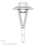 Round Cut Forever One Moissanite Engagement Ring #GTJ949-round-fo-w 3 Round Cut Forever One Moissanite Engagement Ring #GTJ949-round-fo-w