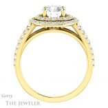 Round Cut Forever One Moissanite Engagement Ring #GTJ949-round-fo-y 2 Round Cut Forever One Moissanite Engagement Ring #GTJ949-round-fo-y