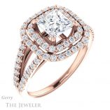 Princess Cut Forever One Moissanite Engagement Ring #GTJ949-square-fo-r