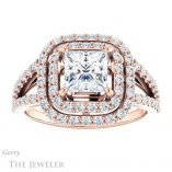 Princess Cut Forever One Moissanite Engagement Ring #GTJ949-square-fo-r
