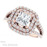 Princess Cut Forever One Moissanite Engagement Ring #GTJ949-square-fo-r