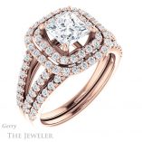 Princess Cut Forever One Moissanite Engagement Ring #GTJ949-square-fo-r