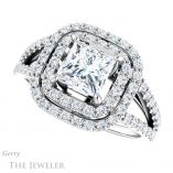 Princess Cut Forever One Moissanite Engagement Ring #GTJ949-square-fo-w