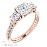 Cushion Cut Forever One Moissanite Engagement Ring #GTJ950-cushion-fo-r 4 Cushion Cut Forever One Moissanite Engagement Ring #GTJ950-cushion-fo-r
