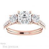 Cushion Cut Forever One Moissanite Engagement Ring #GTJ950-cushion-fo-r 1 Cushion Cut Forever One Moissanite Engagement Ring #GTJ950-cushion-fo-r