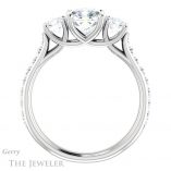 Cushion Cut Forever One Moissanite Engagement Ring #GTJ950-cushion-fo-w