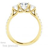 Cushion Cut Forever One Moissanite Engagement Ring #GTJ950-cushion-fo-y