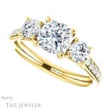 Cushion Cut Forever One Moissanite Engagement Ring #GTJ950-cushion-fo-y