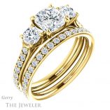 Cushion Cut Forever One Moissanite Engagement Ring #GTJ950-cushion-fo-y