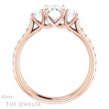 Emerald Cut Forever Brilliant Moissanite Engagement Ring #GTJ950-emerald-fb-r
