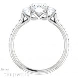 Emerald Cut Forever Brilliant Moissanite Engagement Ring #GTJ950-emerald-fb-w