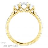 Emerald Cut Forever Brilliant Moissanite Engagement Ring #GTJ950-emerald-fb-y