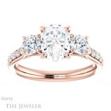 Oval Shaped Forever One Moissanite Engagement Ring #GTJ950-oval-fo-r 1 Oval Shaped Forever One Moissanite Engagement Ring #GTJ950-oval-fo-r