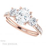 Oval Shaped Forever One Moissanite Engagement Ring #GTJ950-oval-fo-r 5 Oval Shaped Forever One Moissanite Engagement Ring #GTJ950-oval-fo-r