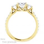 Oval Shaped Forever One Moissanite Engagement Ring #GTJ950-oval-fo-y