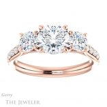 Round Cut Forever One Moissanite Engagement Ring #GTJ950-round-fo-r 1 Round Cut Forever One Moissanite Engagement Ring #GTJ950-round-fo-r