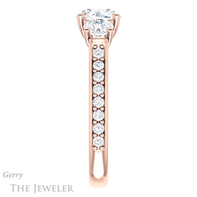 Round Cut Forever One Moissanite Engagement Ring #GTJ950-round-fo-r 3 Round Cut Forever One Moissanite Engagement Ring #GTJ950-round-fo-r
