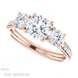 Round Cut Forever One Moissanite Engagement Ring #GTJ950-round-fo-r 5 Round Cut Forever One Moissanite Engagement Ring #GTJ950-round-fo-r
