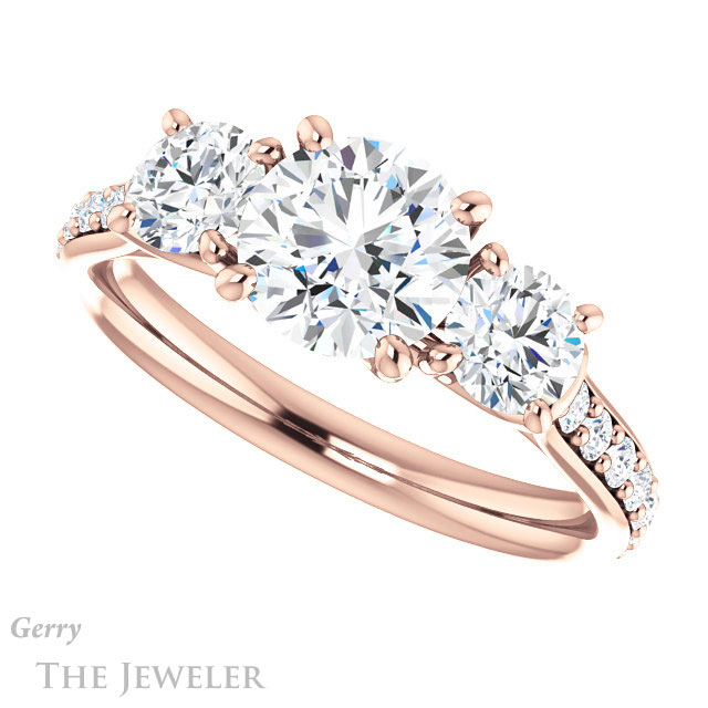 Round Cut Forever One Moissanite Engagement Ring #GTJ950-round-fo-r 5 Round Cut Forever One Moissanite Engagement Ring #GTJ950-round-fo-r