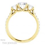 Round Cut Forever One Moissanite Engagement Ring #GTJ950-round-fo-y 2 Round Cut Forever One Moissanite Engagement Ring #GTJ950-round-fo-y