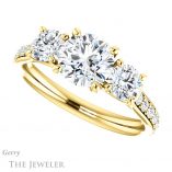 Round Cut Forever One Moissanite Engagement Ring #GTJ950-round-fo-y 5 Round Cut Forever One Moissanite Engagement Ring #GTJ950-round-fo-y
