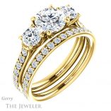 Round Cut Forever One Moissanite Engagement Ring #GTJ950-round-fo-y 6 Round Cut Forever One Moissanite Engagement Ring #GTJ950-round-fo-y
