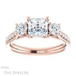 Princess Cut Forever One Moissanite Engagement Ring #GTJ950-square-fo-r