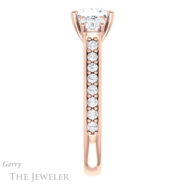 Princess Cut Forever One Moissanite Engagement Ring #GTJ950-square-fo-r