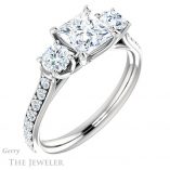 Princess Cut Forever One Moissanite Engagement Ring #GTJ950-square-fo-w