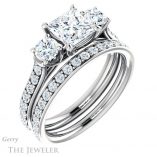 Princess Cut Forever One Moissanite Engagement Ring #GTJ950-square-fo-w