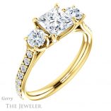 Princess Cut Forever One Moissanite Engagement Ring #GTJ950-square-fo-y 4 Princess Cut Forever One Moissanite Engagement Ring #GTJ950-square-fo-y